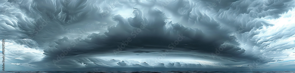 Poster shelf clouds: the menacing clouds at the leading edge of thunderstorms - imagine a scene where shelf