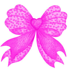 pink ribbon with bow