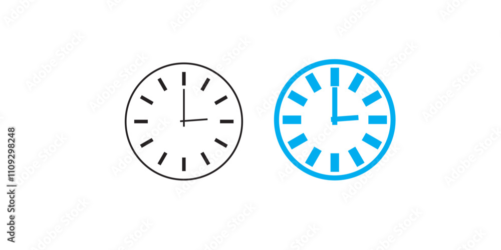Poster print clock icon in trendy flat style isolated on background. clock icon page symbol for your web si
