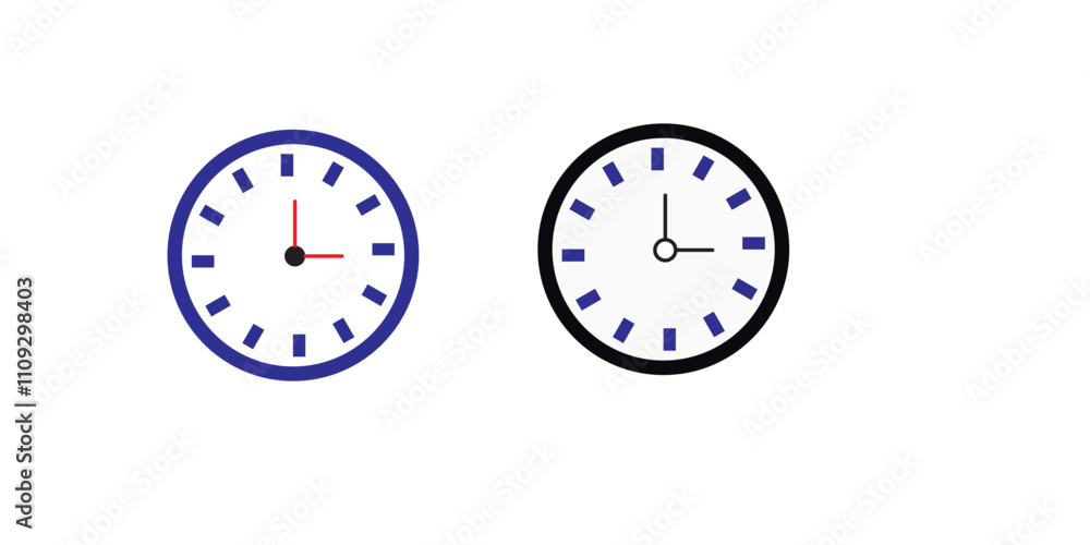 Poster print time vector icon, clock symbol. modern, simple flat vector illustration for web site or mobile