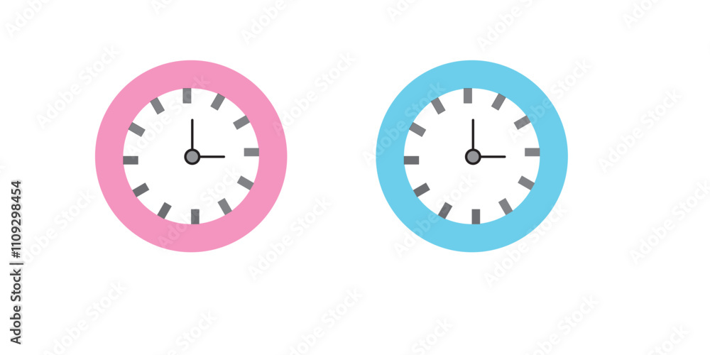 Poster print time vector icon, clock symbol. modern, simple flat vector illustration for web site or mobile