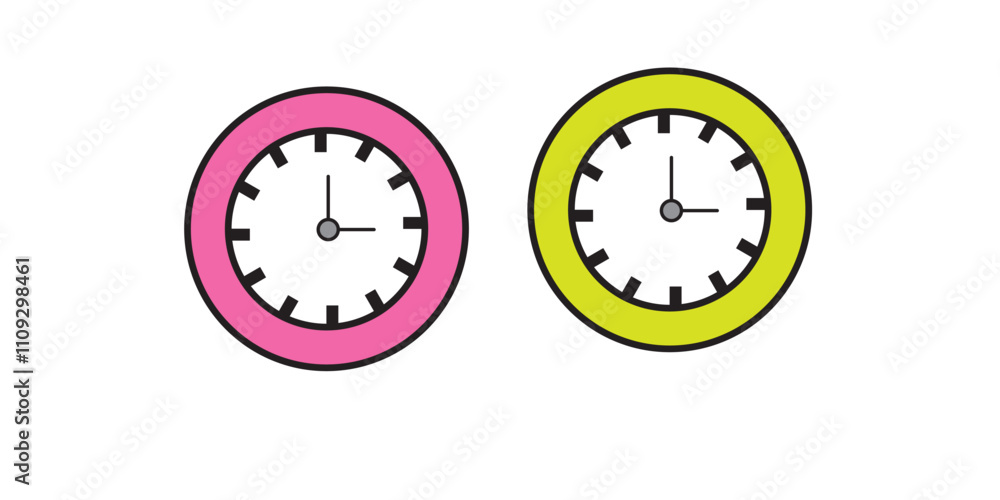 Poster print time vector icon, clock symbol. modern, simple flat vector illustration for web site or mobile