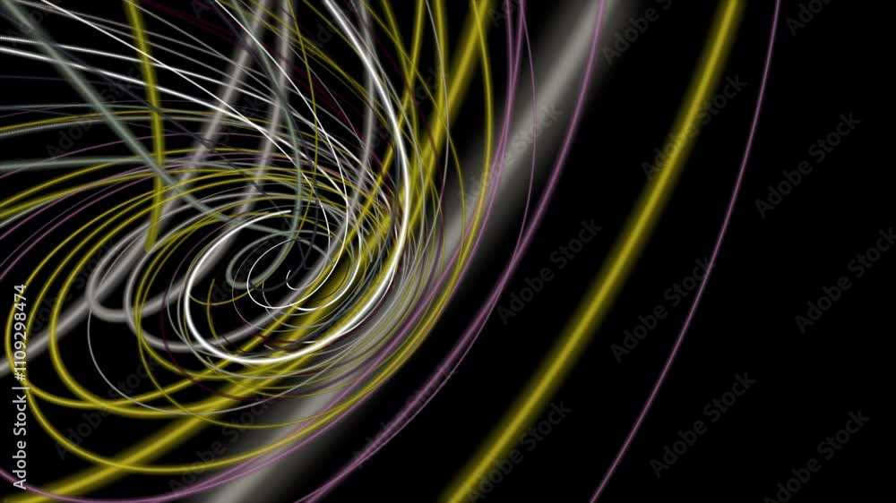 Poster futuristic video animation with stripe wave object in slow motion, 4096x2304 loop 4k