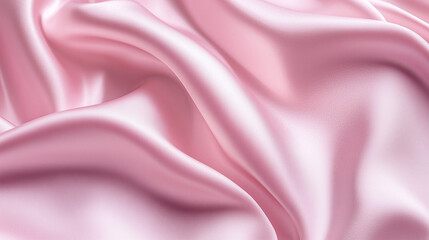 Obraz premium Pink silk fabric with soft flowing folds