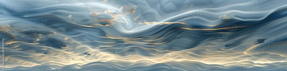 Poster undulatus asperatus clouds: wave-like cloud formations with asperitas characteristics - visualize a 