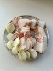 salted pork fat, thinly sliced