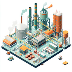 Obraz premium isometric industrial building