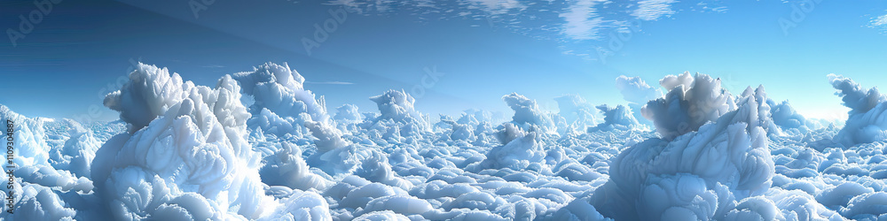 Poster altocumulus clouds: fluffy clouds arranged in rows or clusters - picture a scene where altocumulus c
