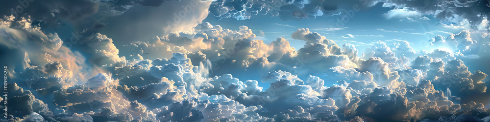 Poster cumulonimbus clouds: towering thunderstorm clouds - visualize a scene where cumulonimbus clouds rise
