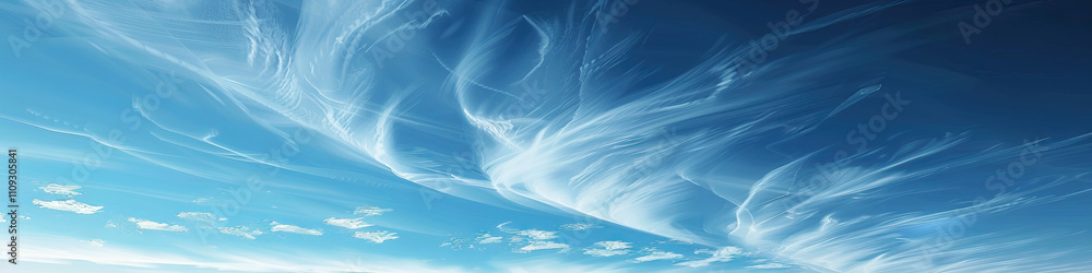 Poster cirrus clouds: wispy clouds high in the sky - picture a scene where cirrus clouds streak across the 