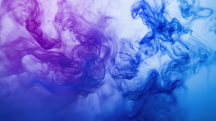 Abstract Blue and Purple Smoke
