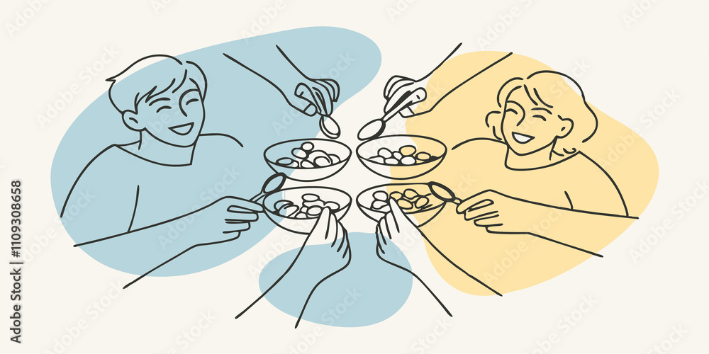 Poster Final Taste Test The group stands in a circle holding small tasting ss eagerly sampling the various dishes they prepared. Faces light up with satisfaction and delight as they share