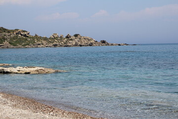 Sea on the island. Rhodes. Greece. Summer 2013