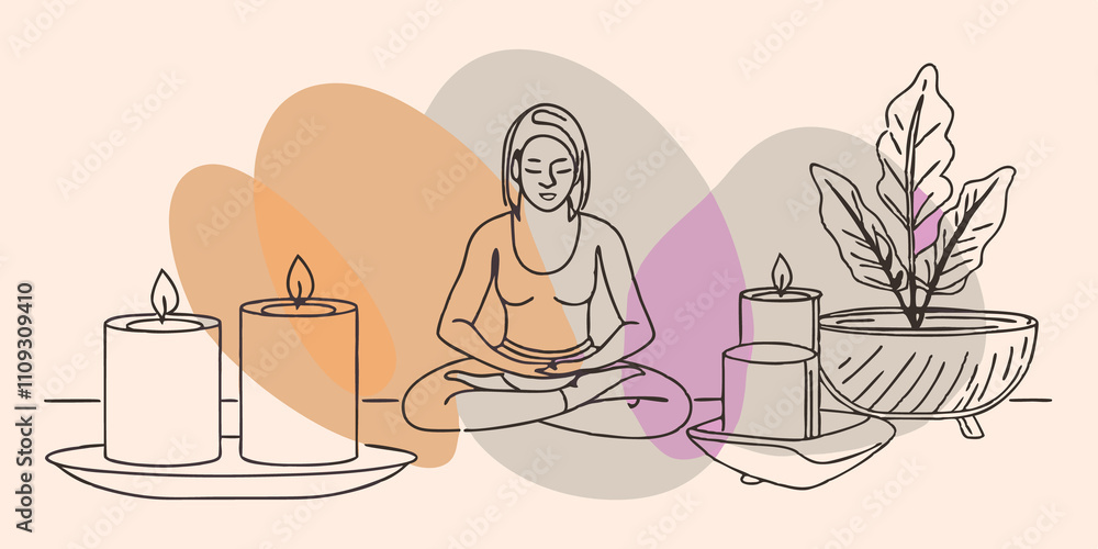 Poster light reflections the delicate dance of candlelight reflects in the meditators relaxed posture. the 