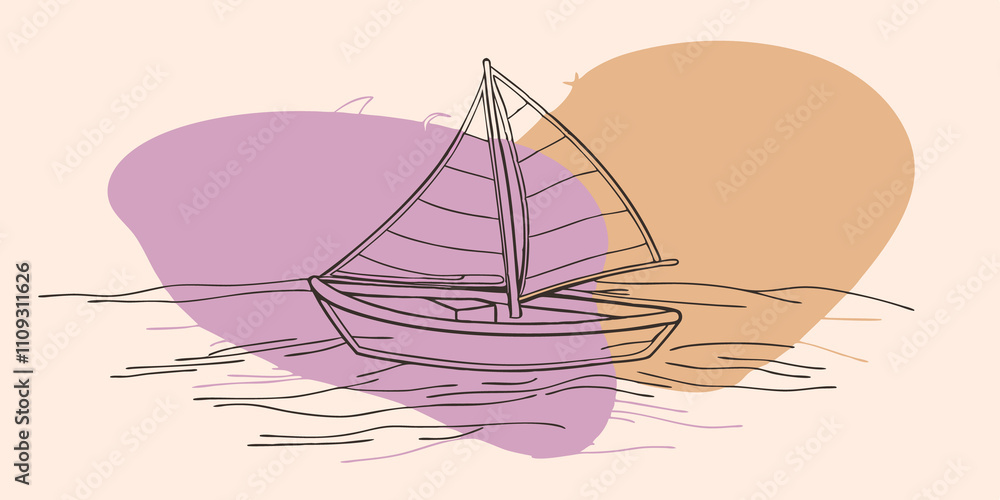 Poster Starlit Reflections Under a starry night sky the sailboat floats quietly surrounded by the ling lights of stars reflecting on the water. The only sounds are the soft swish of the
