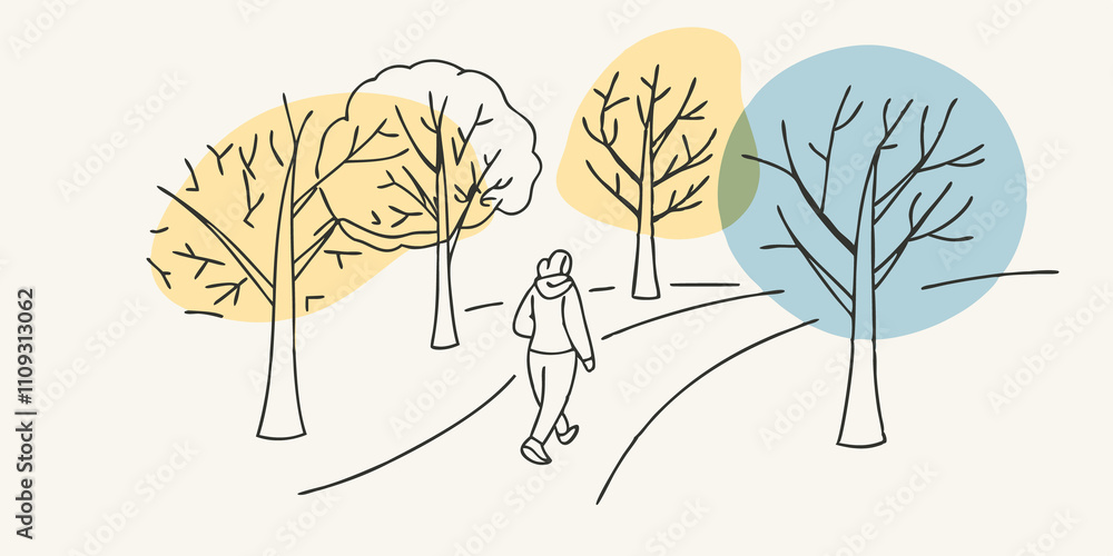 Poster autumn bliss leafcovered ground crunches softly underfoot as an individual meanders through a trail 