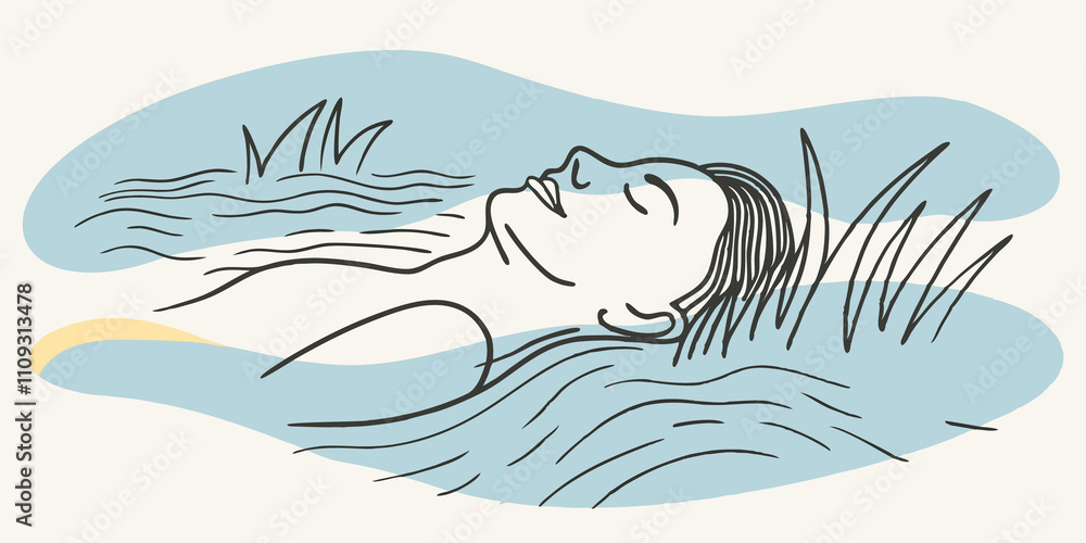 Poster captured by sound a person lies back on a grassy knoll eyes softly shut and a serene expression on t