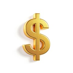 Obraz premium 3d gold dollar sign, 3d golden dollar sign