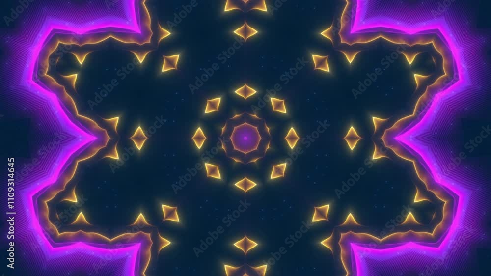 Canvas Prints abstract glowing kaleidoscopic background with psychedelic motion