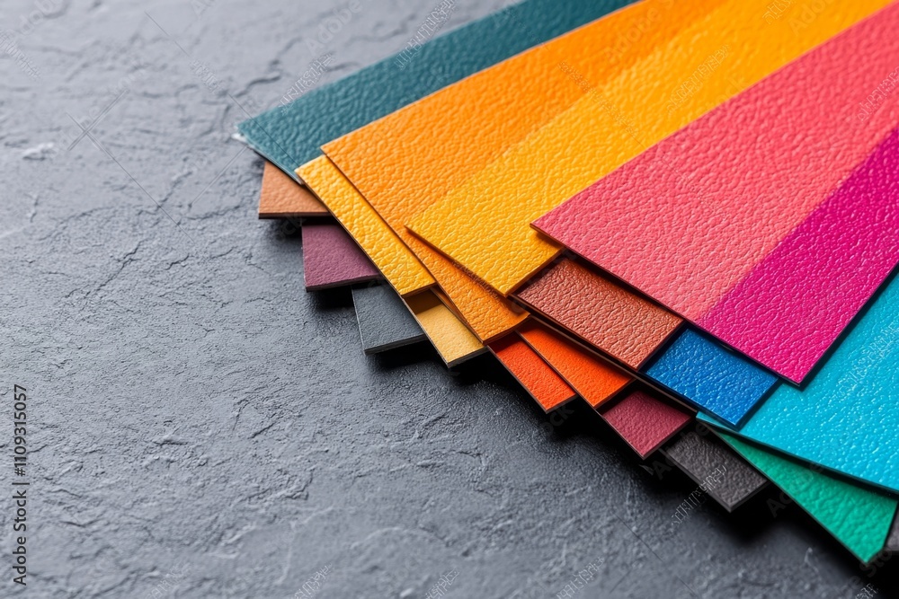 Poster a hyper-realistic close-up of a cmyk swatch page, showing fine textures, accurate color representati