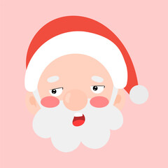 variant face expression santa claus head element stock design. merry christmas element design