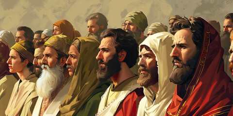 Fototapeta premium Reign of the Saints: The Saints Ruling and Reigning with Christ - Imagine a scene where the saints of God rule and reign with Christ for a thousand years, fulfilling their role as priests and kings