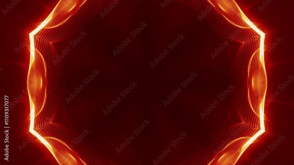 Canvas Prints fluid psychedelic motion graphic. fire color kaleidoscope effect. seamless 4k loop