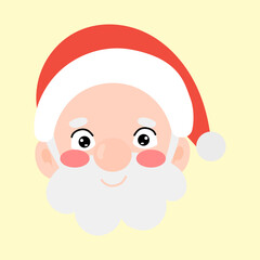 variant face expression santa claus head element stock design. merry christmas element design