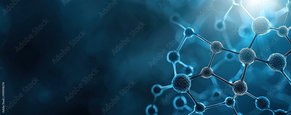 Aufkleber material science nanomaterials concept. a detailed representation of molecular structures against a 
