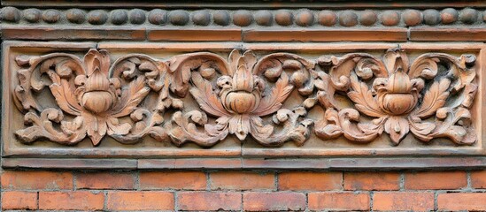 Contemporary brick wall featuring intricate design textures architectural detail