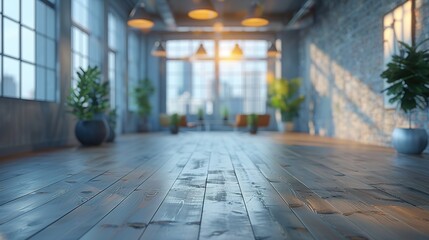Wooden floor in a modern office setting.