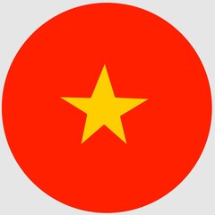 Vietnam country flag button