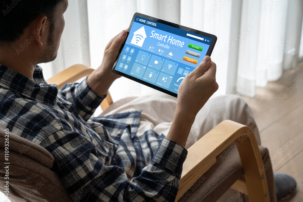 Poster smart home technology, centric remote control system with digital dashboard for air conditioning, sa