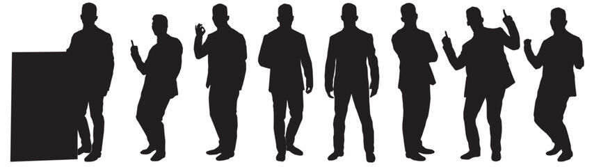 businessman silhouette people business