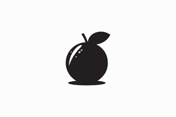 Obraz premium A Tangerine fruit vector silhouette image made by adobe illustrator..eps
