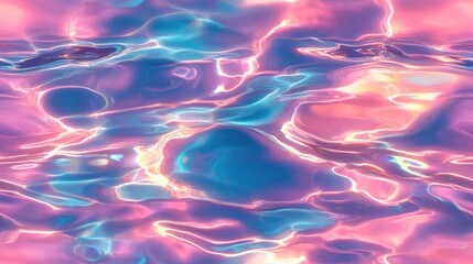 Fototapeta premium Vibrant seamless water pattern showcasing colorful reflections and highlights perfect for design textiles and wallpapers