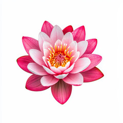 Obraz premium vibrant pink lotus flower gracefully blooms, showcasing its delicate petals and striking colors. This stunning flower symbolizes beauty and tranquility in nature