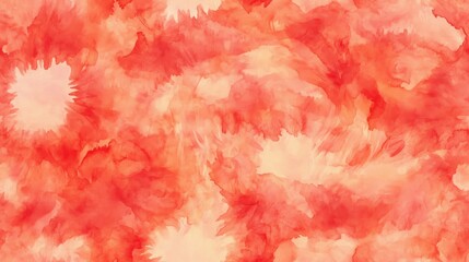 Seamless abstract splash painting pattern featuring vibrant red shades with a central circle ideal for textiles and wallpapers