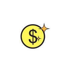 Print Money icon vector. Money sign and symbol