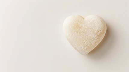 Obraz premium Symbolic heart-shaped organ donation card on white background, clean and simple design with subtle glow representing hope and life-saving potential. 
