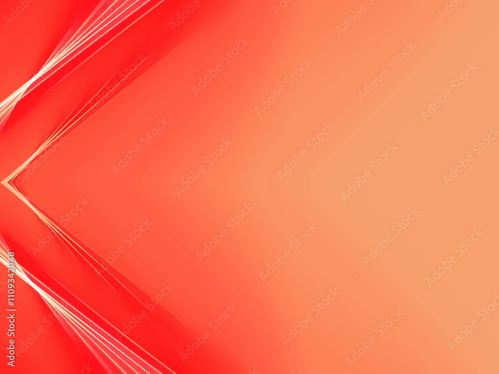 Poster orange and red gradient abstract science background with line pattern graphic