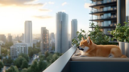 Dog relaxing on a comfortable bed after a successful spay procedure, care-focused scene, 3D rendering