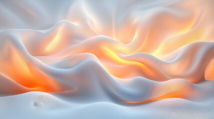 Obraz premium Soft and Dreamy Fabric Waves Highlighting Subtle Lights and Gentle Shadows in a Serene Composition for Artistic and Abstract Backgrounds
