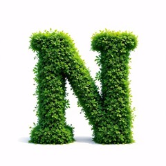 Alphabet Made of Bushes 