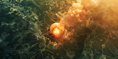 Nuclear accidents are the radioactive shadows of disaster, haunting generations with their aftermath: Visualize a nuclear accident as a radioactive cloud spreading across the land