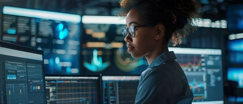 Software Engineer Coding JavaScript in Agile Development Workspace