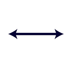 two way sign vector with simple design. double sided arrow symbol