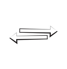 Print Transfer arrows icon set. compare or exchange vector symbol. swap, flip or change sign. two way data trade icon.