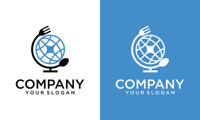 Creative World Food logo designs concept vector, Restaurant logo designs template, logo icon symbol