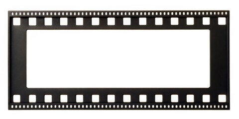 Obraz premium 35mm black film frame mattes for adding a nostalgic touch to digital photos, film, frame, matte, black, vintage, 35mm, photography